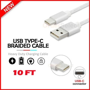 10FT USB Type-C Thick Charger Cable Cord for Samsung Galaxy A05s/A14/ A15 / A25 - Picture 1 of 6