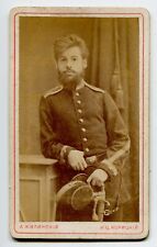 Photo Russia officer uniform, photograph Zhilinsky & Koritsky, Warsaw 1880, pole
