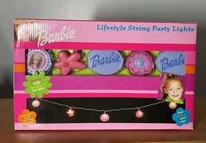 Barbie Lifestyle String Party Lights 10 Icon Flower 11 Feet Pink Purple NRFB VTG - Picture 1 of 6