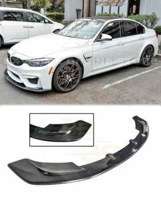 For 15-Up BMW CARBON FIBER Front Bumper Lower Lip Splitter F80 M3 | F82 F83 M4  - Image 1 of 4
