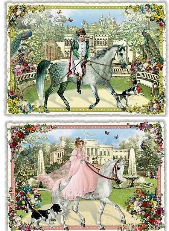 *EDITION TAUSENDSCHÖN*Postkarte*Glitzer*Prinz*Prinzessin*10x15cm* - Image 1 of 1