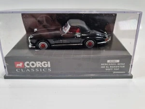 Corgi Classics 03501 Mercedes Benz 300 SL Roadster Soft Top Black Diecast Model - Picture 1 of 3