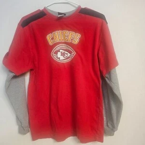 BOYS YOUTH LARGE KANSAS CITY CHIEFS LONG SLEEVE T-SHIRT GORPCORE A0012 - Picture 1 of 7