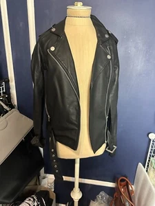 Hot Topic Painted Back Moto jacket NWT Size XS - Picture 1 of 4