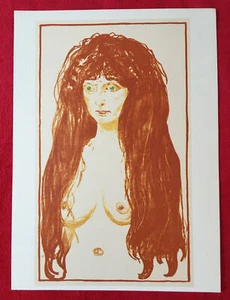 Edvard Munch, Nude Figure, Vintage,1969, Offset Lithograph, Mourlot, Paris - Picture 1 of 4