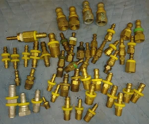 Lot of 50 1/4 3/8 1/2 3/4 Parker Push Lock Barb Fittings - Picture 1 of 5