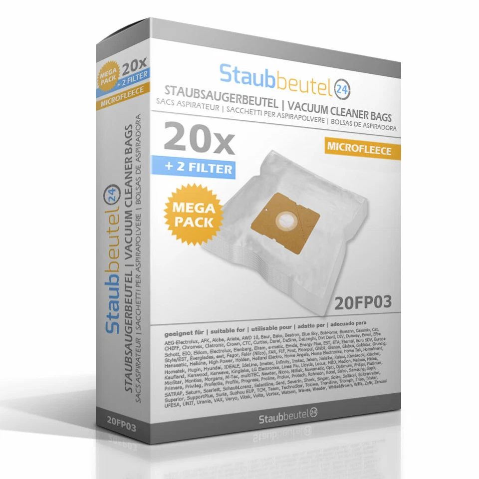 STAUBBEUTEL24 20 Sacs Aspirateur Pour NILFISK Coupe Parquet