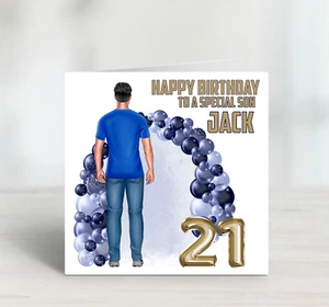 Personalised Birthday Card Male Son Husband Grandson Brother Nephew Friend - Picture 1 of 12