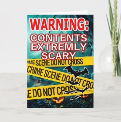 Happy Halloween - Scary 5.5" x 8.5'' Treat-&-Card with Writing Space Inside - Image 1 of 4