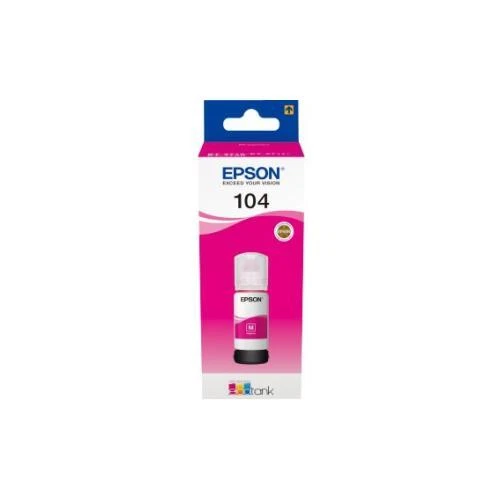 Epson EcoTank 104 чернильный заправочный комплект пурпурный струйный принтер 7500 страниц 70 мл стандартный выход - Изображение 1 из 1