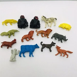 Toy Animals Figures Mixed Lot 1980’s Toys Marx VTG Plastic Hong Kong Singapore - Picture 1 of 12