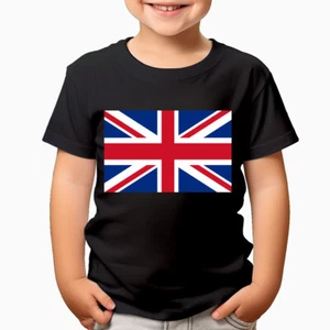 Union Jack Flag British Culture Pride Football Boys & Girls Kids T-Shirts #T490 - Picture 1 of 6