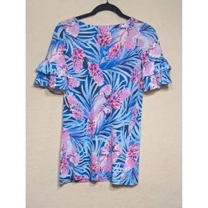 Lilly Pulitzer Kids Dress Ruffle Sleeve Floral Print Casual XL - Picture 1 of 3