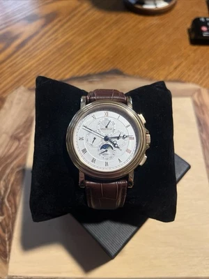 Heritor автоматический белый циферблат золотой чехол коричневый кожаный ремень - Изображение 1 из 4