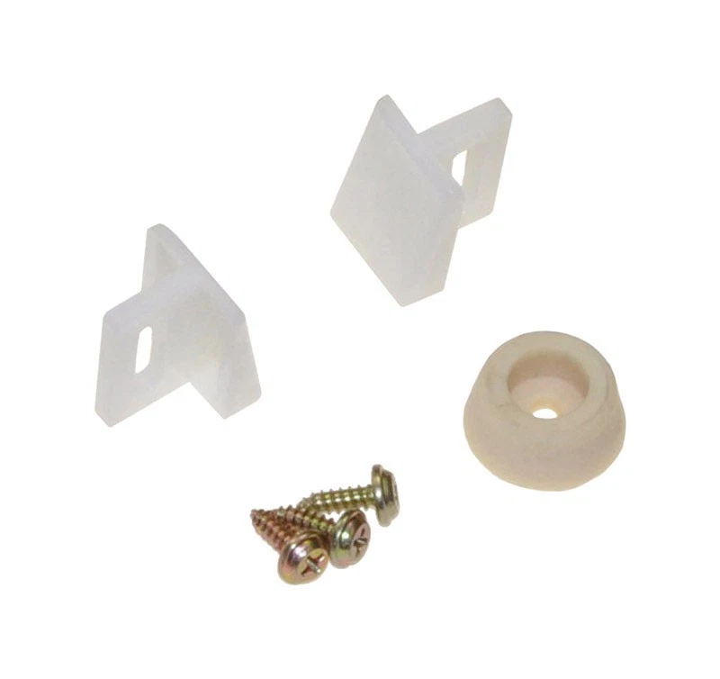 Johnson Hardware 1505PPK3 Blanco Bolsillo Puerta Guía y Juego de Parachoques para Puertas de Acero Foto 1 de 1