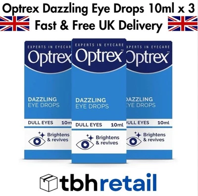 Optrex Dazzling Eye Drops for Dull Eyes 10ml x 3 - Fast & Free Delivery