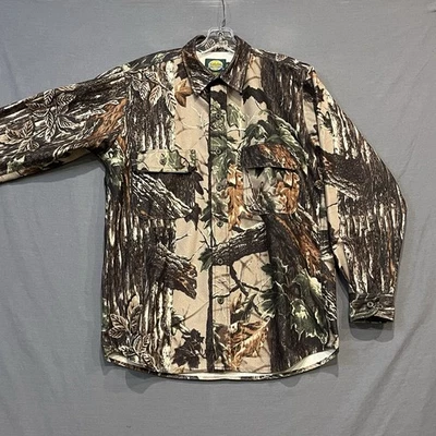 Calbela’s Mossy Oak Shirt Men’s M/Reg Camouflage Button Down Shacket Hunting - Image 1 of 4
