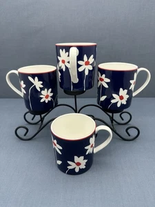 KATE SPADE Wickford Collection BELLEVILLE POND Lenox COFFEE MUGS Floral SET OF 4 - Picture 1 of 15