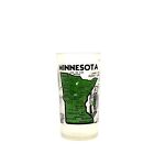 Minnesota Souvenir Drinking Glass Land Of 10,000 Lakes Frosted Glass