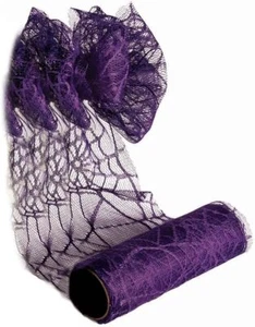 Foro Novedades Tela de araña Tul 5 yardas Suministros artesanales de Halloween - Imagen 1 de 3