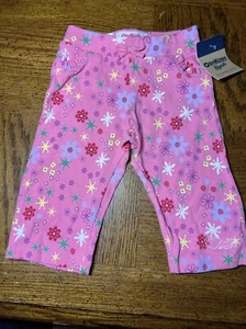 Vintg GIRL'S OSH KOSH B’GOSH FLORAL PANTS 6 Mo NWT Real Pockets w/Ruffles! 1-3-8 - Picture 1 of 3