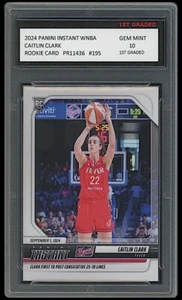 Caitlin Clark 2024 Panini Instant WNBA #195 Rookie Card Fever/Iowa 1st Graded 10 - Bild 1 von 1