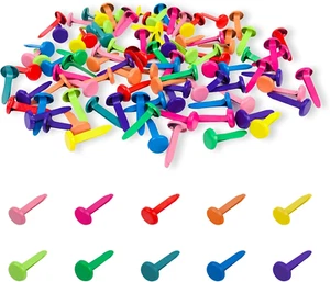 100 PCS Brass Paper Fasteners Metal Brass Fasteners, Mini Brads for Paper Crafts - Picture 1 of 5