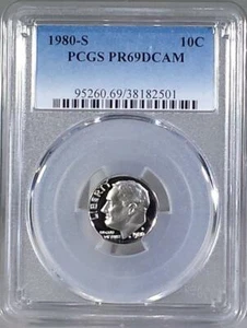 1980 - S Clad Roosevelt Dime - PCGS PR69DCAM - Picture 1 of 2