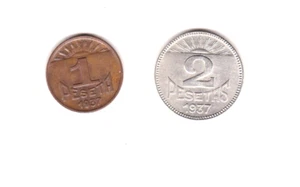 Consejo de Asturias y León : 1 y 2 Pesetas 1937 ( bonitas ) - Imagen 1 de 2