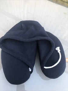 GLOBETREK BLUE HOODED MICROBEAD NECK TRAVEL PILLOW - Picture 1 of 3