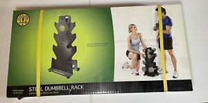 Retired Compact Gold's Gym Steel Dumbbell Rack Tree up to 160 Lbs New NOS Rare