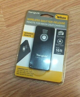 Control remoto inalámbrico Targus con obturador para cámaras réflex digitales Nikon de hasta 16 pies **NUEVO** Foto 1 de 4
