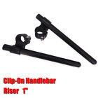 52mm Clip Ons Handlebar Raised 1'' For Triumph Speed Triple 1050/ABS/R 2007-2014