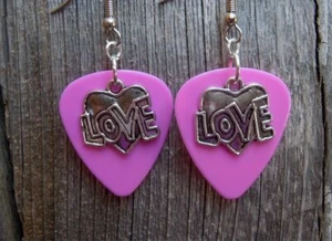 Orecchini Love Cuore Charm Plettro Chitarra - Scegli il Tuo Colore - Foto 1 di 8