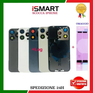 SCOCCA POSTERIORE PER IPHONE 15 PRO BACK COVER GLASS VETRO - Zdjęcie 1 z 2