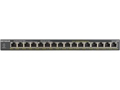 NETGEAR 16-Port Gigabit Ethernet Unmanaged PoE+ Switch (GS316PP) - with 16 x PoE - Image 1 of 2