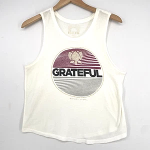 Spiritual Gangster Women's Size Small Grateful Tank Top Beige New Yoga - Picture 1 of 7