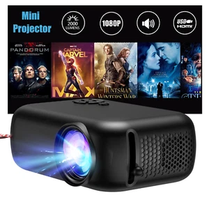 Mini projecteur HD 1080P portable home cinéma projecteur multimédia vidéo projecteur USB - Photo 1/13