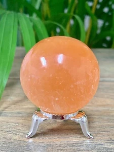 45mm Selenite Sphere Gemstone Specimen Reiki Chakra Wicca Selenite Ball Crystal - Picture 1 of 12