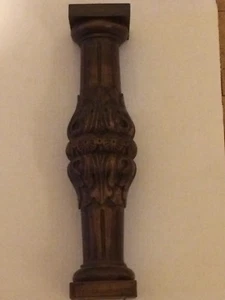 VECCHIO CAPITELLO IN LEGNO INTAGLIATO 44 cm  SOLID WOOD CARVED CAPITAL  vintage - Picture 1 of 4