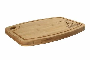 Personalized Laser Engraved Name Initial Bamboo Wooden Cutting Board Gift - Picture 1 of 22