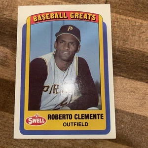 1990 SWELL BASEBALL GREATS # 20 ROBERTO CLEMENTE Pittsburgh Pirates - Picture 1 of 2
