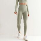 Floral Gray Women's Seamless Yoga Leggings High Waist Exercise Gym Femme Pants