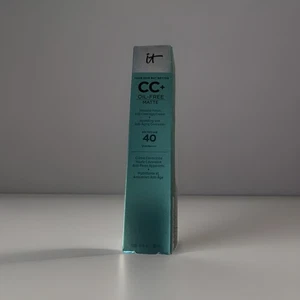 IT Cosmetics CC+ Matte Poreless Finish Cream SPF 40 **LIGHT MEDIUM** 1.08 fl oz - Picture 1 of 2