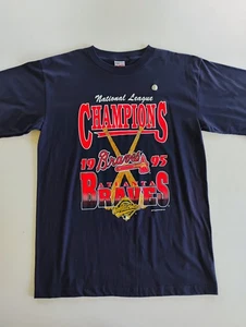 National League Champions Atlanta Braves Baseball T-Shirt MLB Größe Large - Bild 1 von 7