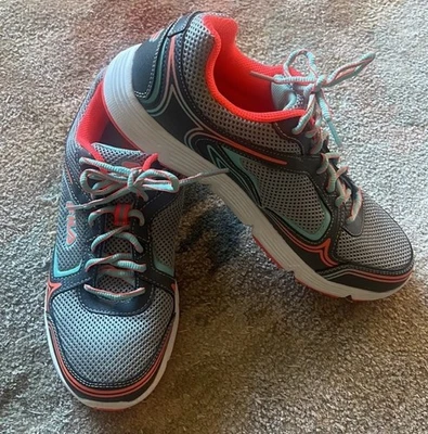 FILA  Grey Blue Coral Running Shoes Women’s 10 Perfect 5HR18027-082 PERFECT NWOT - Изображение 1 из 4