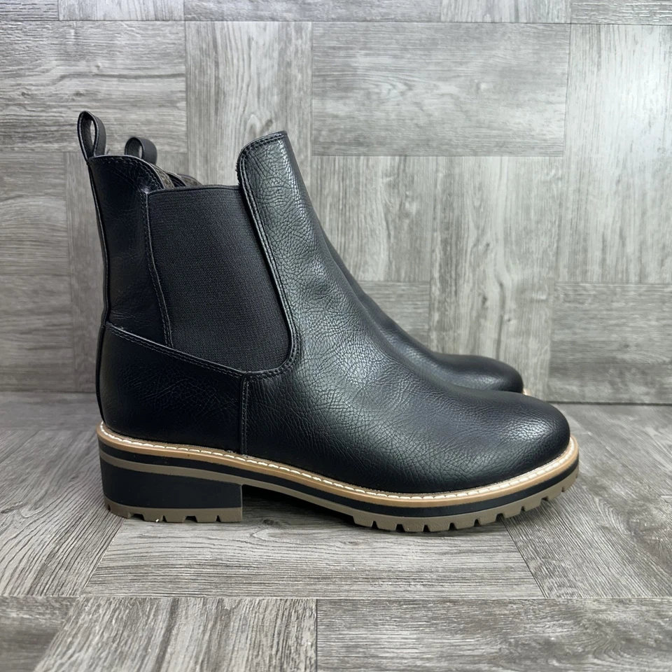 Женские черные кожаные сапоги Kensie Chelsea размер 10 - Изображение 1 из 4