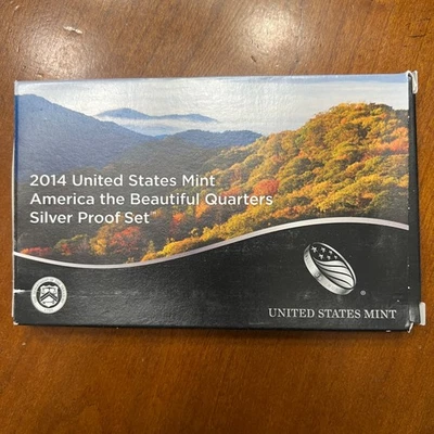 2014 America the Beautiful Quarter Silver Proof Set U.S. Mint OGP COA - Image 1 of 3