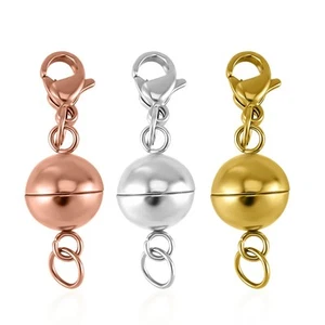 Set of Three 9mm Magnetic Lock with 9mm Lobster Clasp and 0.6x5mm Ring in ION - Picture 1 of 18