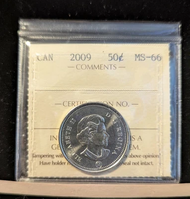2009  ICCS Graded, Canadian, 50 Cent, **MS-66** # MF 888 - Image 1 of 4